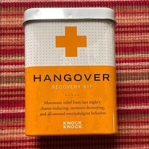 Knock Knock Hangover Recovery Kit in Orange and White